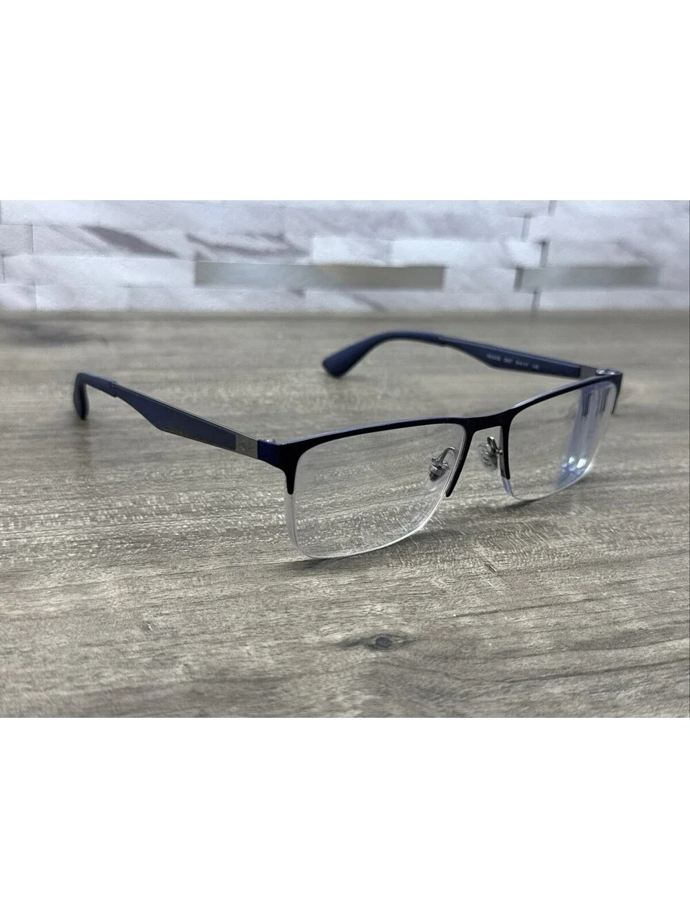 Ray-Ban RB 6335 2947 Eyeglasses Blue Half Rim Metal Frames 54[]17-145